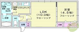 Tiamo麻生 4階1LDKの間取り