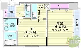 レジディア桑園  ｜ 北海道札幌市中央区北五条西15丁目（賃貸マンション1LDK・8階・32.18㎡） その2