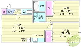 CasaDelSol  ｜ 北海道札幌市中央区北十四条西15丁目（賃貸アパート2LDK・2階・47.79㎡） その2