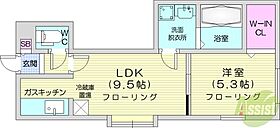 CENTNIA28  ｜ 北海道札幌市北区北二十八条西7丁目（賃貸アパート1LDK・3階・33.90㎡） その2