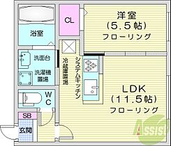 北海道札幌市東区北十六条東14丁目（賃貸マンション1LDK・4階・38.40㎡） その2