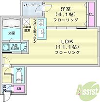 ビッグレジデンス中の島  ｜ 北海道札幌市豊平区中の島二条4丁目（賃貸マンション1LDK・1階・35.17㎡） その2