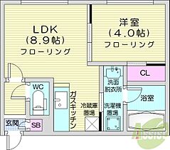 Alegria南8条  ｜ 北海道札幌市中央区南八条西9丁目（賃貸マンション1LDK・4階・30.13㎡） その2