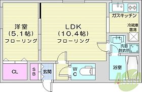 北海道札幌市東区北三十六条東16丁目（賃貸マンション1LDK・4階・34.88㎡） その2