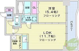 レインボーパレス2  ｜ 北海道札幌市中央区南一条東2丁目（賃貸マンション1LDK・9階・39.33㎡） その2