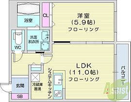 北海道札幌市東区北十一条東4丁目（賃貸マンション1LDK・3階・39.55㎡） その2