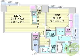 Fリミテッド北広島  ｜ 北海道北広島市中央5丁目（賃貸マンション1LDK・11階・51.44㎡） その2