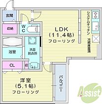 北海道札幌市東区北二十二条東2丁目（賃貸マンション1LDK・3階・36.66㎡） その2