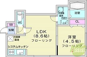 北海道札幌市東区北十九条東15丁目（賃貸マンション1LDK・4階・29.29㎡） その2