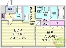 北海道札幌市東区北二十四条東9丁目（賃貸マンション1LDK・3階・34.46㎡） その2