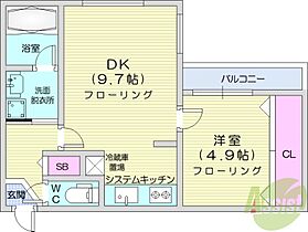 北海道札幌市東区北十七条東10丁目（賃貸マンション1LDK・4階・36.22㎡） その2