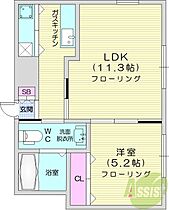 北海道札幌市東区北十四条東7丁目（賃貸マンション1LDK・5階・36.30㎡） その2