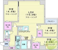 MODENA　SIAN  ｜ 北海道札幌市中央区南六条西12丁目1301-3（賃貸マンション3LDK・6階・68.79㎡） その2