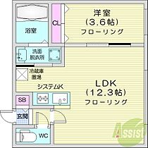 ガーディアン発寒  ｜ 北海道札幌市西区発寒四条7丁目（賃貸マンション1LDK・2階・35.18㎡） その2