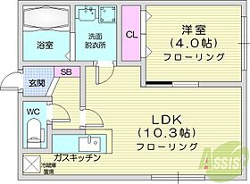 Gelbe(ジェルビー)  ｜ 北海道札幌市北区北三十一条西3丁目（賃貸マンション1LDK・1階・33.54㎡） その2