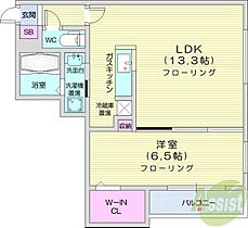 CASA　RAVIN  ｜ 北海道札幌市中央区北九条西19丁目（賃貸マンション1LDK・2階・43.24㎡） その2