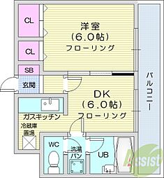 間取図画像 1DK