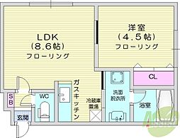 間取図画像 1LDK