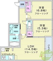間取図画像 2LDK