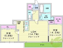 間取図画像 2LDK