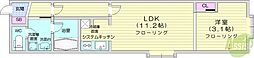 W912 1LDKの間取図画像