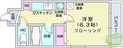北26条マンション 1Kの間取図画像