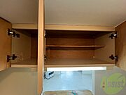 キッチン上の収納もたっぷり入るので、すっきり片付きます。
