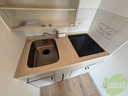 キッチンです。一人暮らしなら十分な大きさですね。