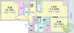 フェバリットラセスト 2LDKの間取図画像