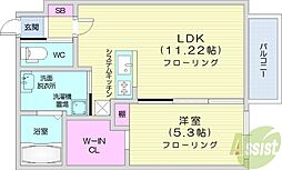 VENTVERT 1LDKの間取図画像