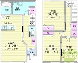 Tasso医大南 3LDKの間取図画像