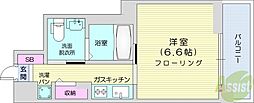 レジディア南一条 1Kの間取図画像