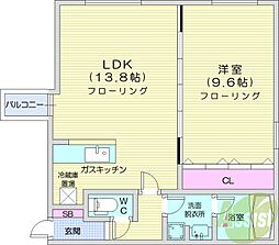 ピュア・ステージ円山 1LDKの間取図画像