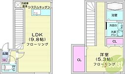 グランメールRA・N23 1LDKの間取図画像