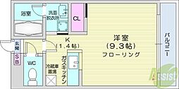セトルクラシカル 1Kの間取図画像