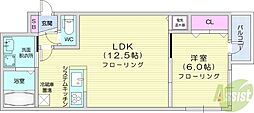 モルティーニ麻生 1LDKの間取図画像