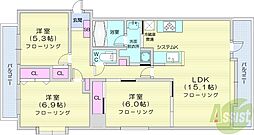 サンタの館裏参道 3LDKの間取図画像
