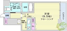 パシフィックタワー札幌 1Kの間取図画像