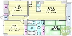 ヴァンヴェール医大前 3LDKの間取図画像