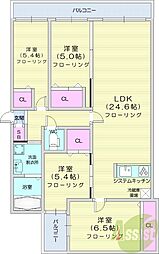 フェスタリア宮の森 4LDKの間取図画像