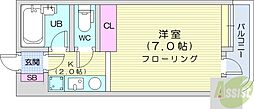 アン・セリジェ弐番館 1Kの間取図画像