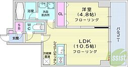MODENAFINEST 1LDKの間取図画像