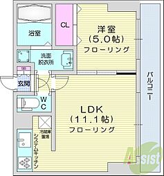 ioミナミ3ジョウ 1LDKの間取図画像