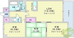 ベルサエレンシア 3LDKの間取図画像