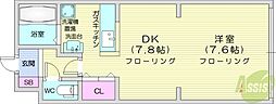 スカイパレス 1DKの間取図画像