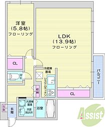J-CITY.STELLA 2LDKの間取図画像