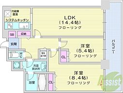 D'グラフォート札幌ステーションタワー 2LDKの間取図画像