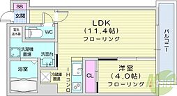 FIOORE 1LDKの間取図画像