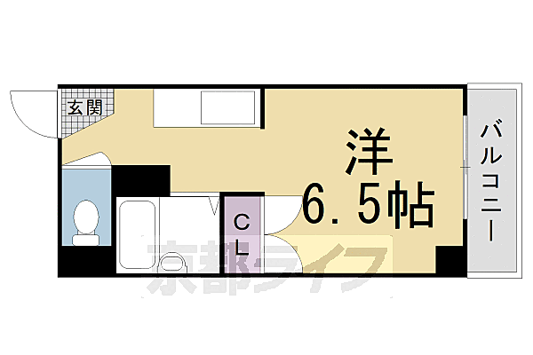 レジデンス・オザック 402｜京都府京都市右京区西院下花田町(賃貸マンション1K・4階・19.00㎡)の写真 その2