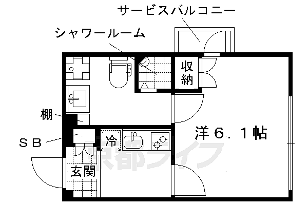 グレースアレイ西院 503｜京都府京都市右京区西院西今田町(賃貸マンション1K・5階・21.00㎡)の写真 その2